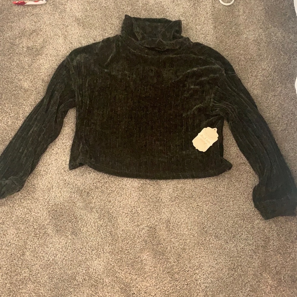 Altar’d state forest green mock neck sweater